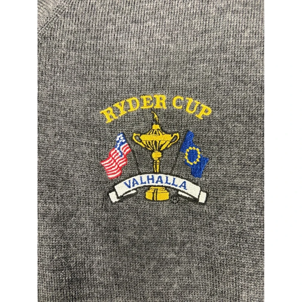 Nike Golf Ryder Cup Valhalla Sweater Vest Mens Medium Grey V-Neck Knit Vest